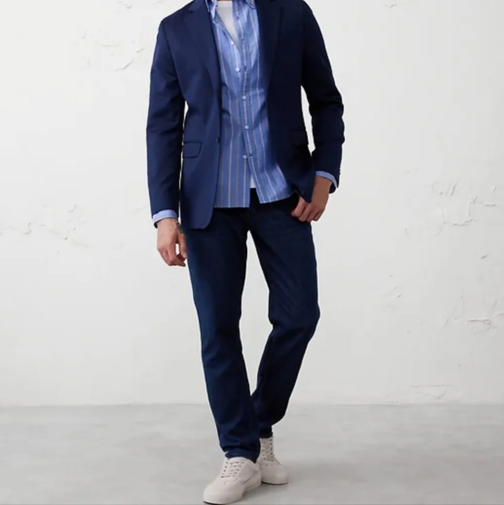 Banana Republic Preppy Blue Travel Jean Slimfit Pants